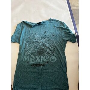 Disney Epcot Mexico Fiesta T Shirt Mens Womens Adult Size Small Teal Graphic Tee